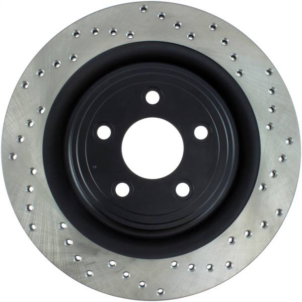 StopTech - StopTech Sport Cross Drilled Brake Rotor; Rear Left