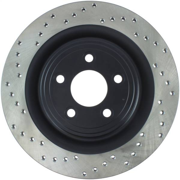 StopTech - StopTech Sport Cross Drilled Brake Rotor; Rear Right