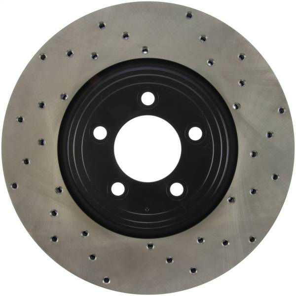 StopTech - StopTech Sport Cross Drilled Brake Rotor; Front Left