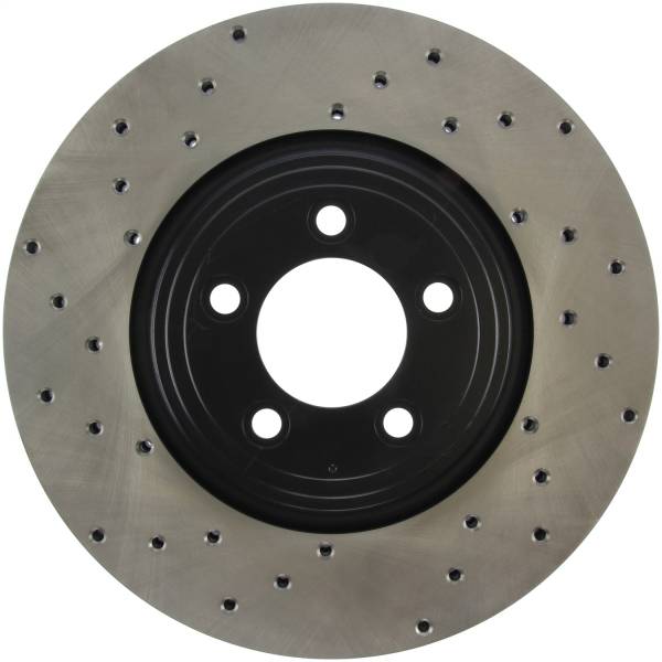 StopTech - StopTech Sport Cross Drilled Brake Rotor; Front Right