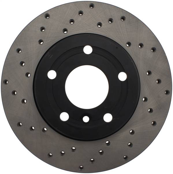 StopTech - StopTech Sport Cross Drilled Brake Rotor; Front Right