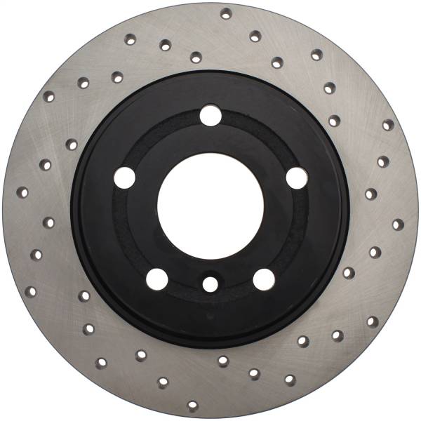 StopTech - StopTech Sport Cross Drilled Brake Rotor; Rear Left