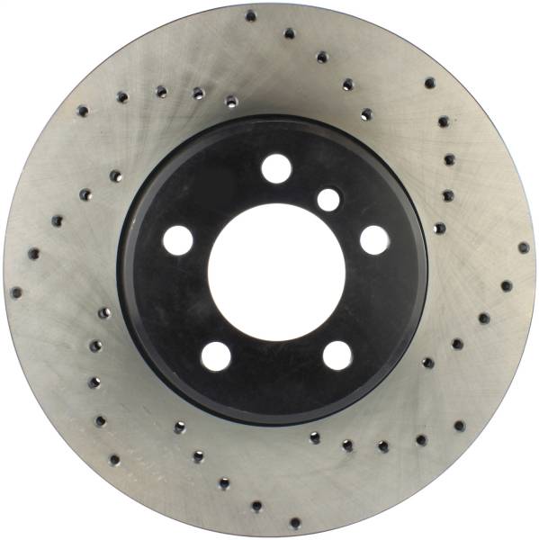 StopTech - StopTech Sport Cross Drilled Brake Rotor; Front Left