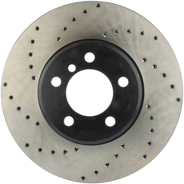 StopTech - StopTech Sport Cross Drilled Brake Rotor; Front Right