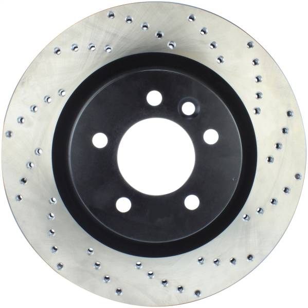 StopTech - StopTech Sport Cross Drilled Brake Rotor; Front Left