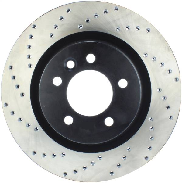 StopTech - StopTech Sport Cross Drilled Brake Rotor; Front Right