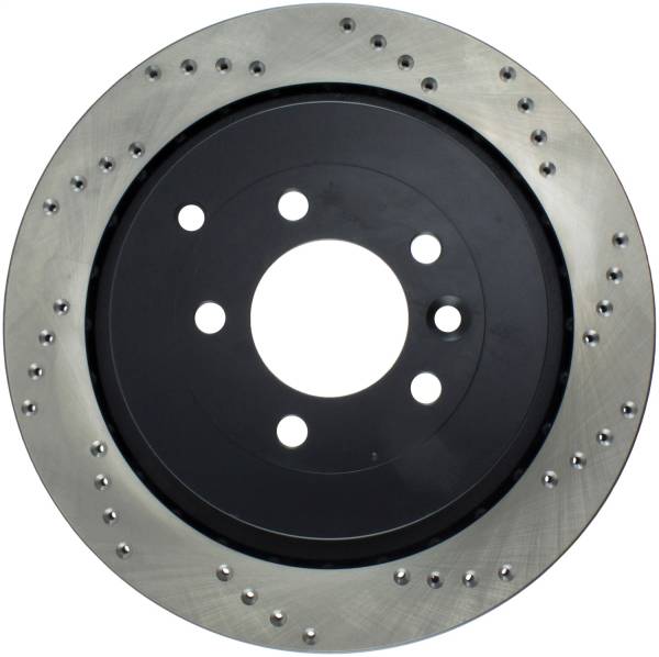 StopTech - StopTech Sport Cross Drilled Brake Rotor; Rear Left