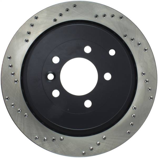 StopTech - StopTech Sport Cross Drilled Brake Rotor; Rear Right