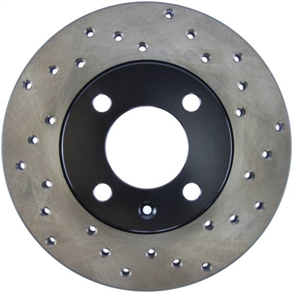 StopTech - StopTech Sport Cross Drilled Brake Rotor; Front Left