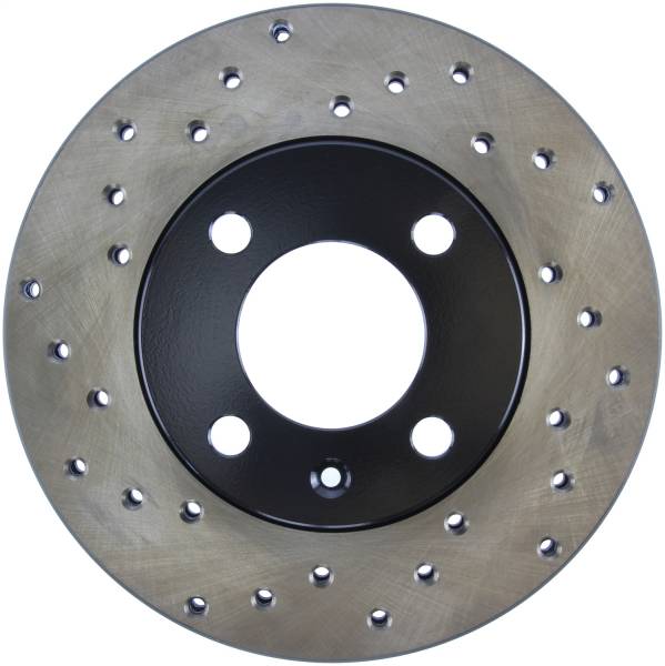 StopTech - StopTech Sport Cross Drilled Brake Rotor; Front Right