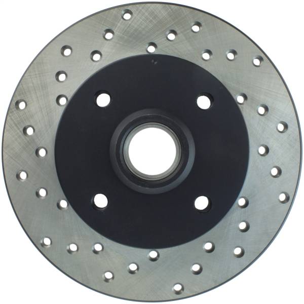 StopTech - StopTech Sport Cross Drilled Brake Rotor; Rear Right