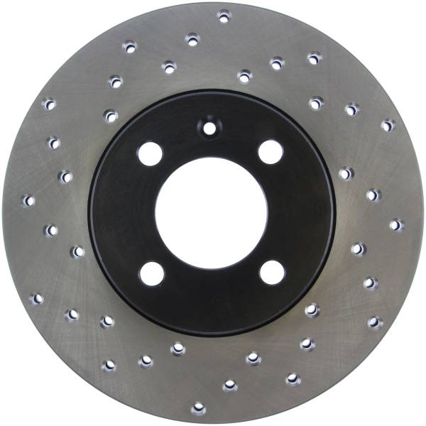 StopTech - StopTech Sport Cross Drilled Brake Rotor; Front Right