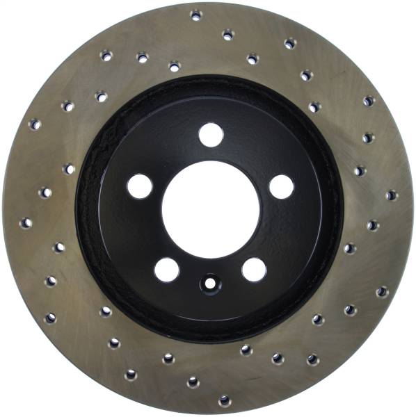 StopTech - StopTech Sport Cross Drilled Brake Rotor; Front Left