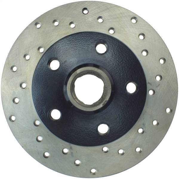 StopTech - StopTech Sport Cross Drilled Brake Rotor; Rear Left