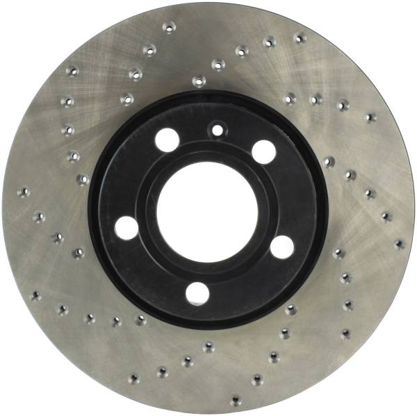 StopTech - StopTech Sport Cross Drilled Brake Rotor; Front Right