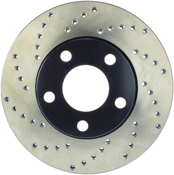 StopTech - StopTech Sport Cross Drilled Brake Rotor; Front Right