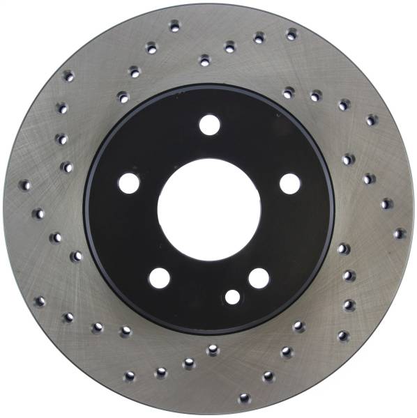 StopTech - StopTech Sport Cross Drilled Brake Rotor; Front Right