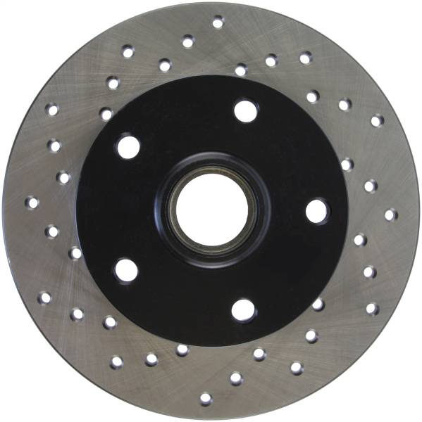 StopTech - StopTech Sport Cross Drilled Brake Rotor; Rear Right