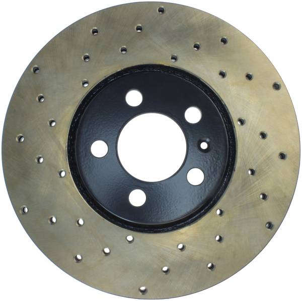 StopTech - StopTech Sport Cross Drilled Brake Rotor; Front Right