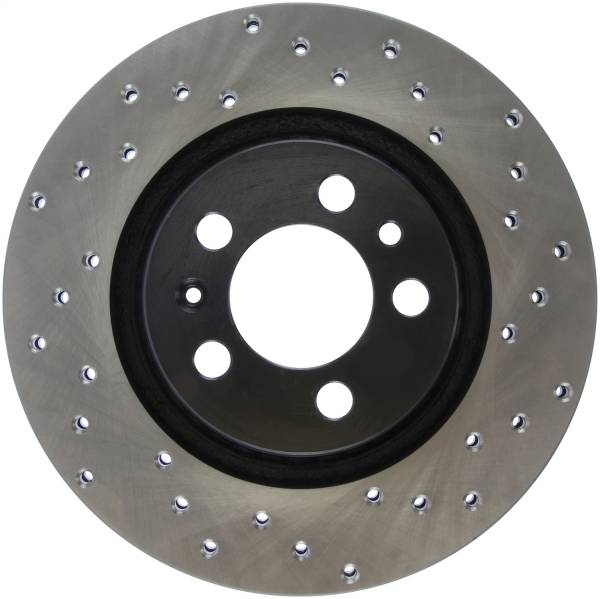 StopTech - StopTech Sport Cross Drilled Brake Rotor; Front Left