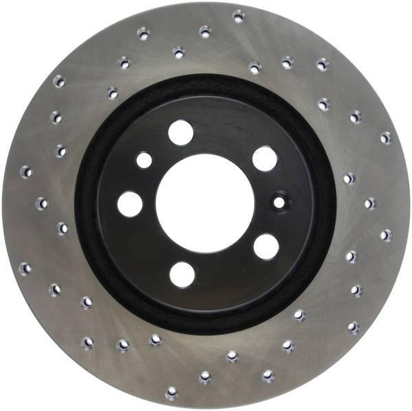 StopTech - StopTech Sport Cross Drilled Brake Rotor; Front Right