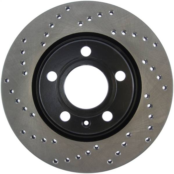 StopTech - StopTech Sport Cross Drilled Brake Rotor; Front and Rear Right