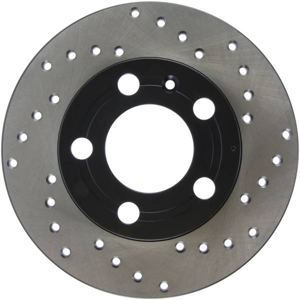 StopTech - StopTech Sport Cross Drilled Brake Rotor; Rear Left