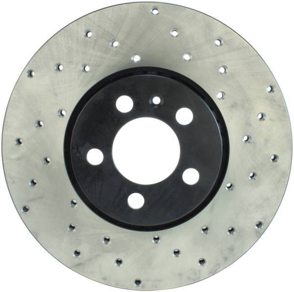 StopTech - StopTech Sport Cross Drilled Brake Rotor; Front Left