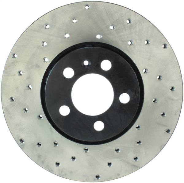 StopTech - StopTech Sport Cross Drilled Brake Rotor; Front Right