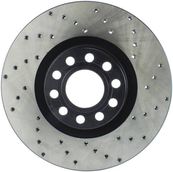 StopTech - StopTech Sport Cross Drilled Brake Rotor; Front Left