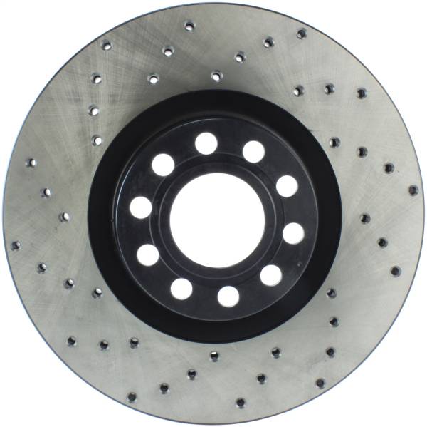 StopTech - StopTech Sport Cross Drilled Brake Rotor; Front Right