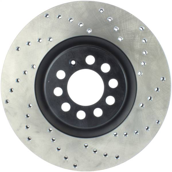 StopTech - StopTech Sport Cross Drilled Brake Rotor; Front Left