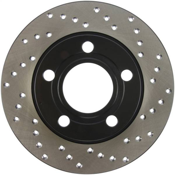 StopTech - StopTech Sport Cross Drilled Brake Rotor; Rear Left