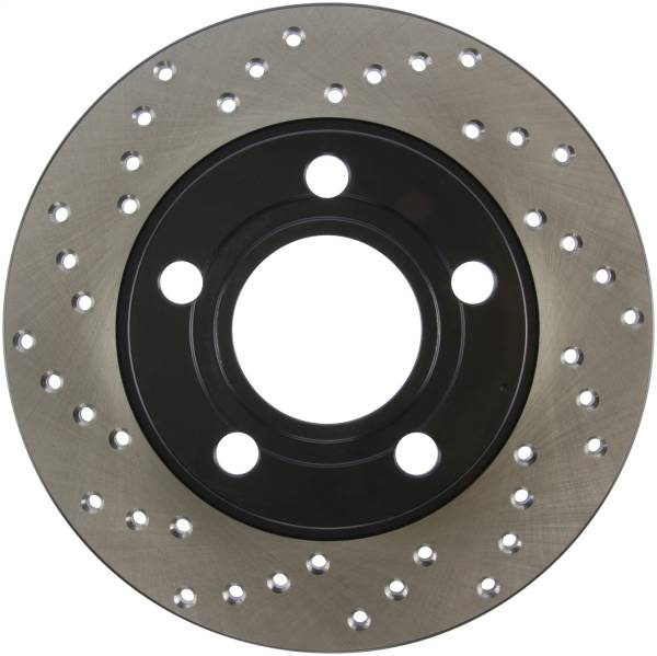 StopTech - StopTech Sport Cross Drilled Brake Rotor; Rear Right