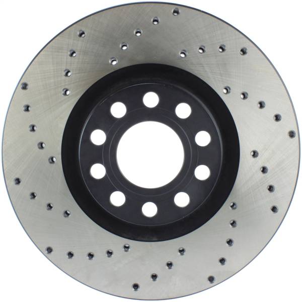 StopTech - StopTech Sport Cross Drilled Brake Rotor; Front Right