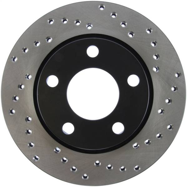 StopTech - StopTech Sport Cross Drilled Brake Rotor; Rear Left