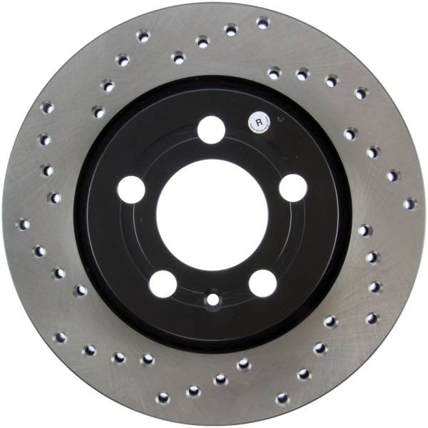 StopTech - StopTech Sport Cross Drilled Brake Rotor; Rear Right