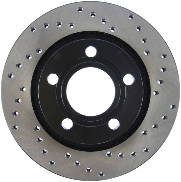 StopTech - StopTech Sport Cross Drilled Brake Rotor; Rear Left