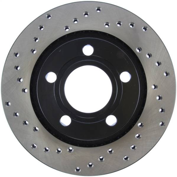 StopTech - StopTech Sport Cross Drilled Brake Rotor; Rear Right