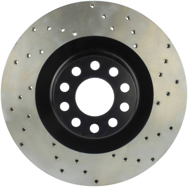 StopTech - StopTech Sport Cross Drilled Brake Rotor; Front Left