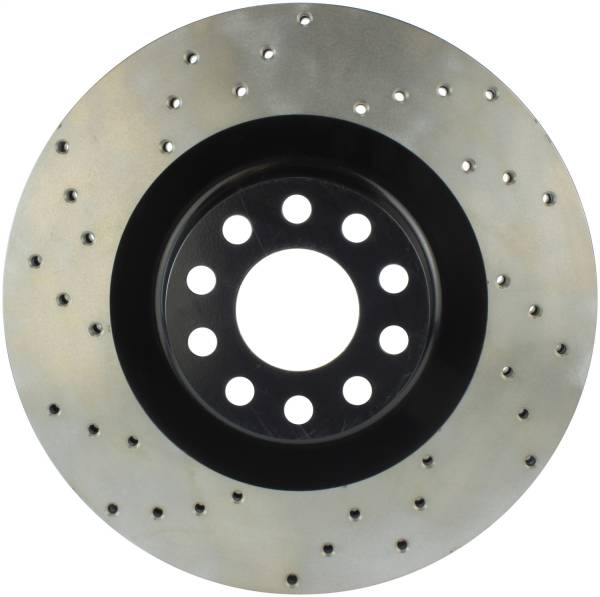 StopTech - StopTech Sport Cross Drilled Brake Rotor; Front Right