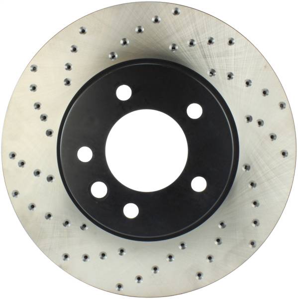 StopTech - StopTech Sport Cross Drilled Brake Rotor; Front Right