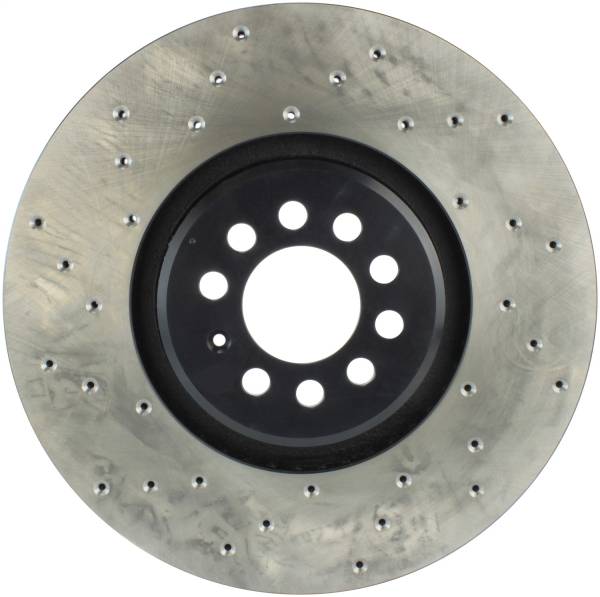 StopTech - StopTech Sport Cross Drilled Brake Rotor; Front Right