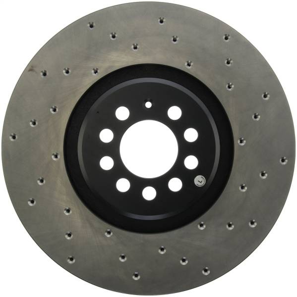 StopTech - StopTech Sport Cross Drilled Brake Rotor; Front Left