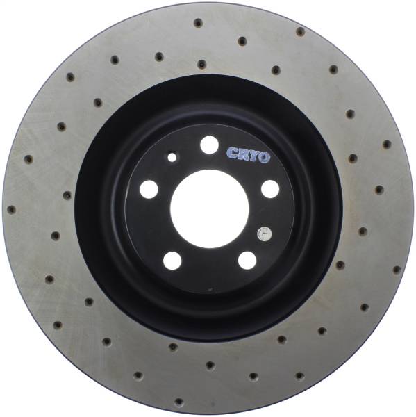 StopTech - StopTech Sport Cross Drilled Brake Rotor; Front Left