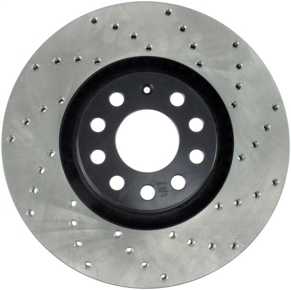 StopTech - StopTech Sport Cross Drilled Brake Rotor; Front Left