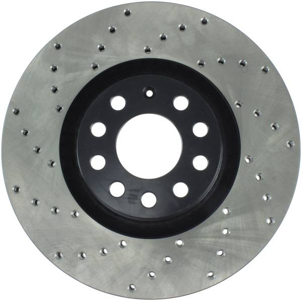 StopTech - StopTech Sport Cross Drilled Brake Rotor; Front Right