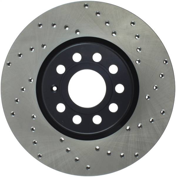 StopTech - StopTech Sport Cross Drilled Brake Rotor; Front Left