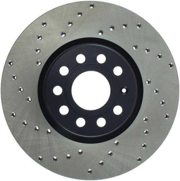 StopTech - StopTech Sport Cross Drilled Brake Rotor; Front Right