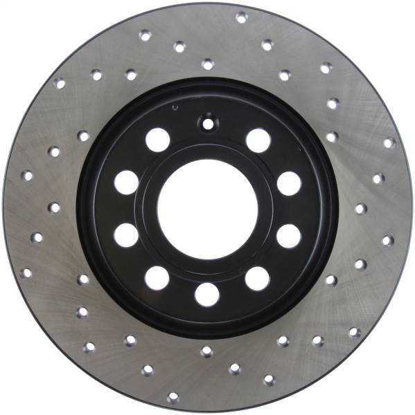 StopTech - StopTech Sport Cross Drilled Brake Rotor; Rear Left